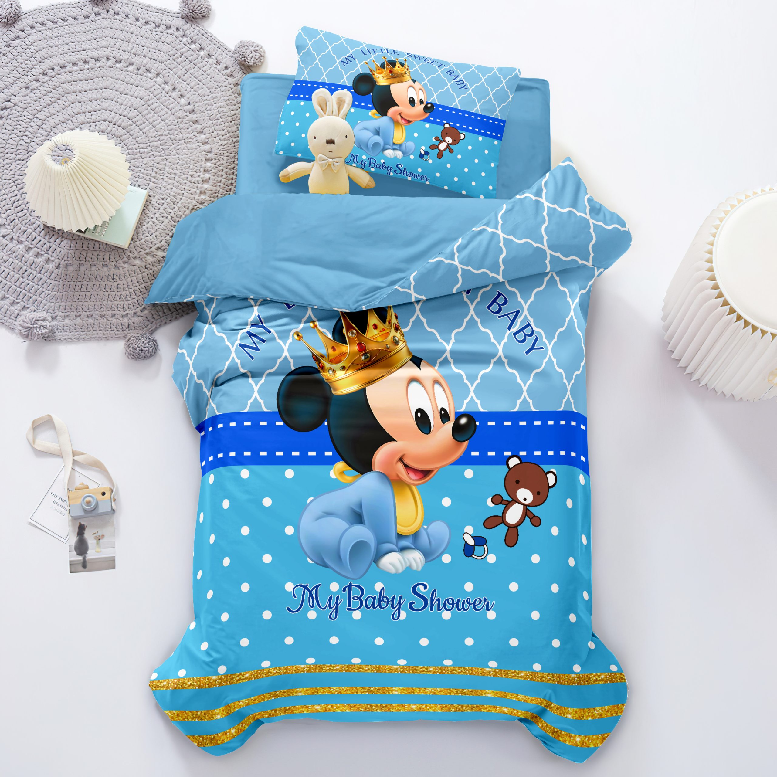 3D posteljina za djecu - Mickey Mouse baby