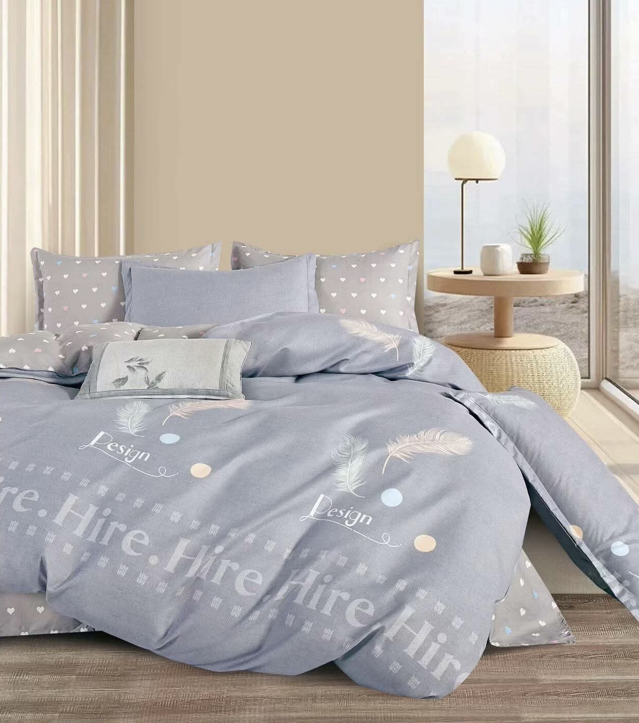 Premium dupla posteljina lux-284 SET 7/1 (posteljina sa dvije odvojene navlake za jorgan 140x200)